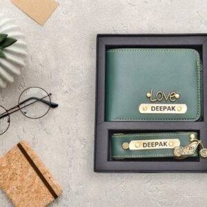 Men wallet and keychain